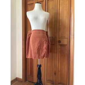 Altar'd State Light Brown Corduroy Mini Skirt, Size L